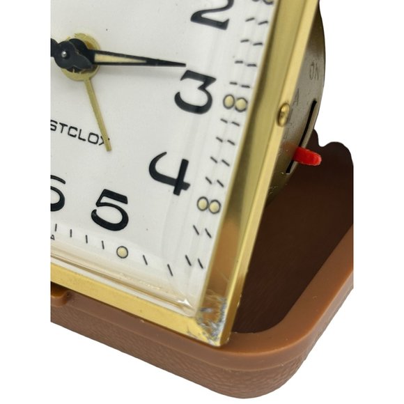 Vintage Westcox Travel Clock Travel Alarm Clock Plastic Case Tested - Picture 3 of 16